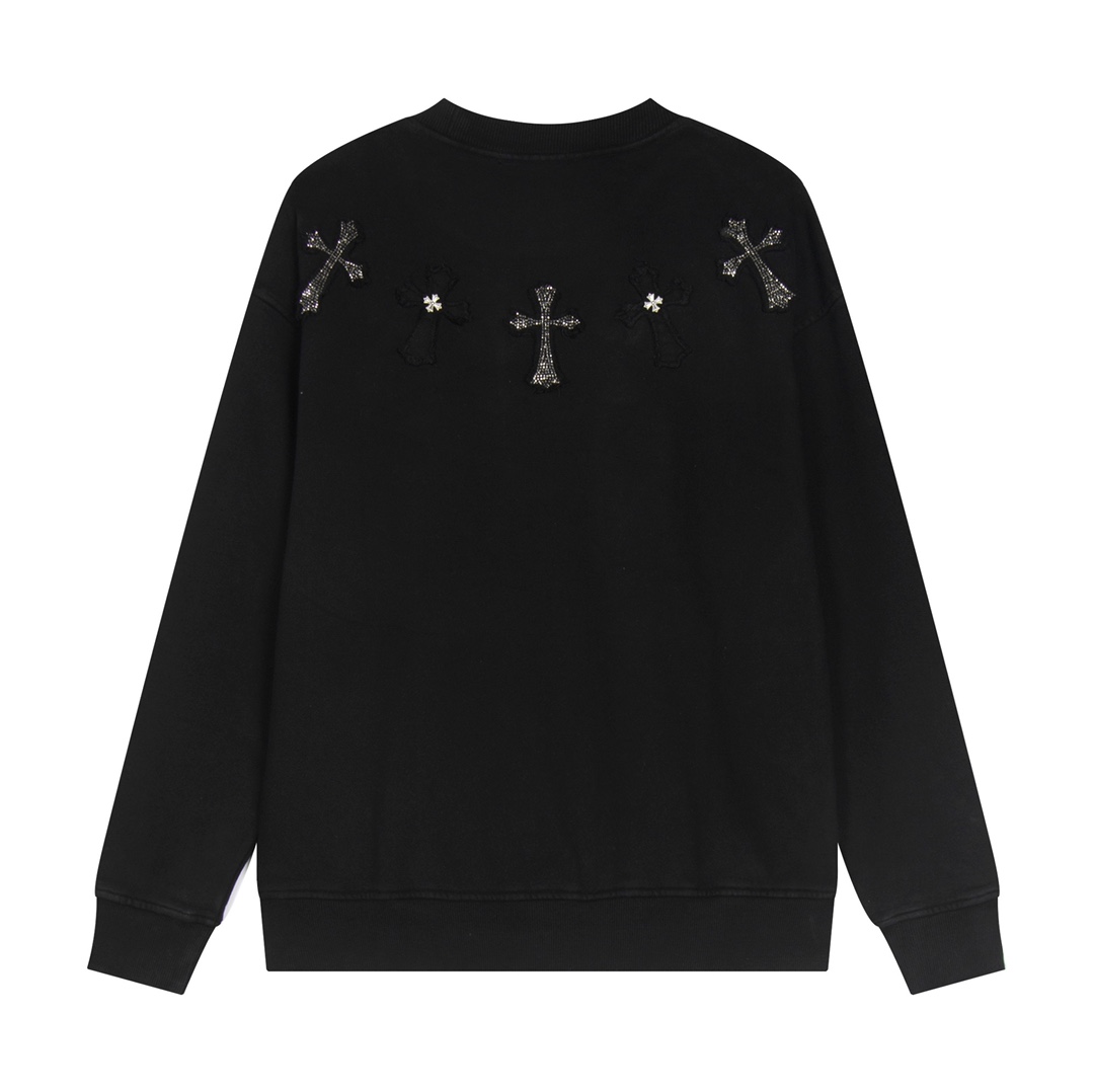 Ch*0me He**ts latest heavy-weight basic crewneck sweatshirt in black