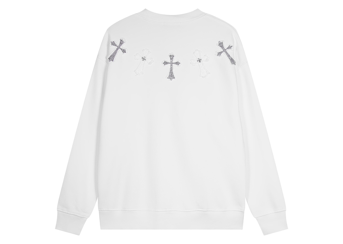 Ch*0me He**ts latest heavy-weight basic crewneck sweatshirt in white