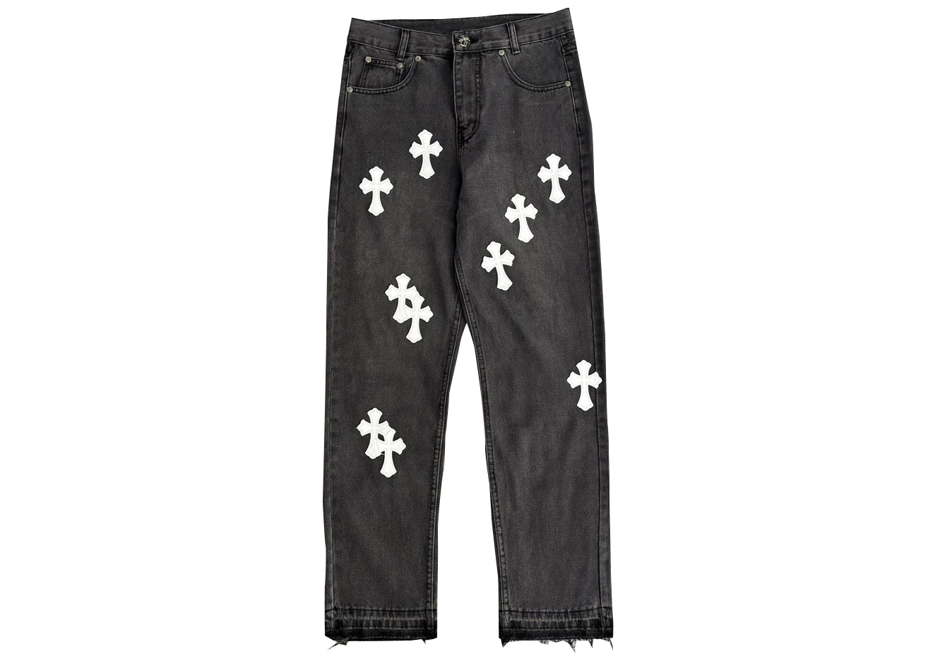 Chrome Hearts White Crosses Pants