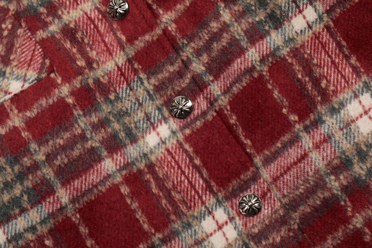 Ch*0me He**ts plaid flannel wool jacket