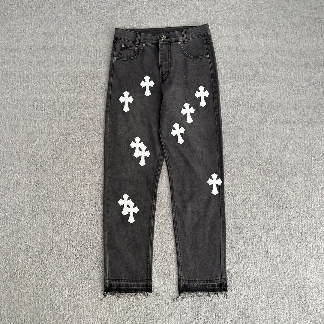 Ch*0me He**ts white crosses pants